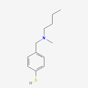molecular formula C12H19NS B8001350 4-[(N-n-Butylmethylamino)methyl]thiophenol 