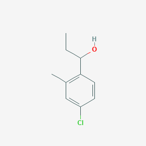 molecular formula C10H13ClO B8001370 1-(4-Chloro-2-methylphenyl)propan-1-ol 