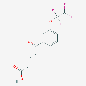 molecular formula C13H12F4O4 B8001375 5-Oxo-5-[3-(1,1,2,2-tetrafluoroethoxy)phenyl]valeric acid 