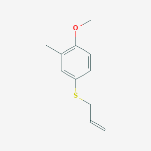 molecular formula C11H14OS B8001378 1-Allylsulfanyl-4-methoxy-3-methylbenzene 