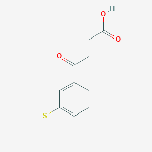 molecular formula C11H12O3S B8001380 4-Oxo-4-(3-thiomethylphenyl)butyric acid 