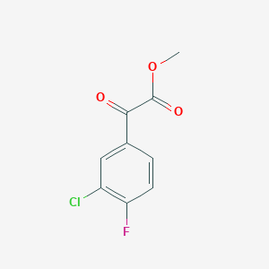 molecular formula C9H6ClFO3 B8001382 Methyl 3-chloro-4-fluorobenzoylformate 