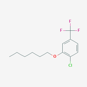 molecular formula C13H16ClF3O B8001395 4-Chloro-3-n-hexyloxybenzotrifluoride 