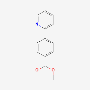 molecular formula C14H15NO2 B8001403 2-(4-Dimethoxymethylphenyl)pyridine 