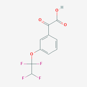molecular formula C10H6F4O4 B8001412 Oxo-[3-(1,1,2,2-tetrafluoro-ethoxy)-phenyl]-acetic acid 