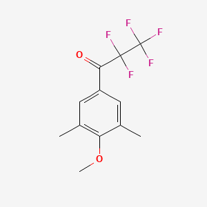 molecular formula C12H11F5O2 B8001434 3',5'-Dimethyl-4'-methoxy-2,2,3,3,3-pentafluoropropiophenone 
