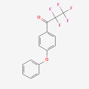 molecular formula C15H9F5O2 B8001440 2,2,3,3,3-Pentafluoro-1-(4-phenoxyphenyl)propan-1-one 