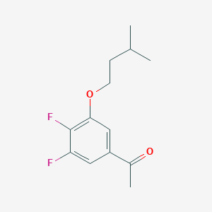 molecular formula C13H16F2O2 B8001453 4',5'-Difluoro-3'-iso-pentoxyacetophenone 