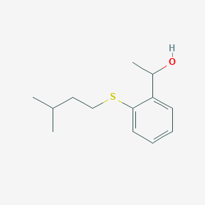 molecular formula C13H20OS B8001457 1-[2-(iso-Pentylthio)phenyl]ethanol 