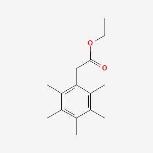 molecular formula C15H22O2 B8001476 Pentamethylphenylacetic acid ethyl ester 