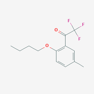 molecular formula C13H15F3O2 B8001486 1-(2-Butoxy-5-methylphenyl)-2,2,2-trifluoroethanone 