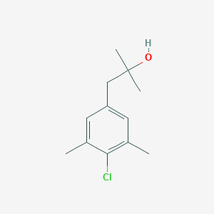 molecular formula C12H17ClO B8001490 1-(4-Chloro-3,5-dimethylphenyl)-2-methyl-2-propanol 