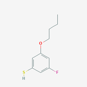 molecular formula C10H13FOS B8001535 3-n-Butoxy-5-fluorothiophenol 