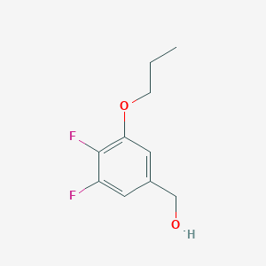 molecular formula C10H12F2O2 B8001551 (3,4-Difluoro-5-propoxyphenyl)methanol 