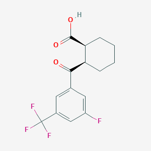 cis-2-[3-Fluoro-5-(trifluoromethyl)benzoyl]cyclohexane-1-carboxylic acid