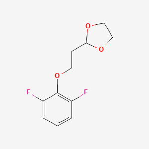 molecular formula C11H12F2O3 B8001615 2-(2-(2,6-Difluorophenoxy)ethyl)-1,3-dioxolane CAS No. 1443345-72-9
