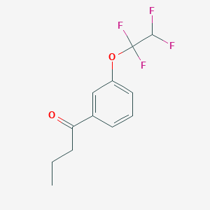 molecular formula C12H12F4O2 B8001619 3'-(1,1,2,2-Tetrafluoroethoxy)butyrophenone 