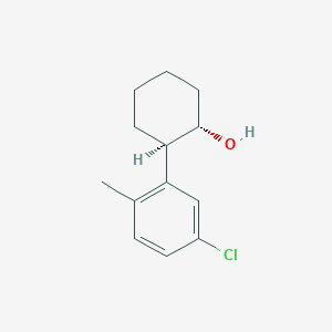 molecular formula C13H17ClO B8001635 trans-2-(3-Chloro-6-methylphenyl)cyclohexanol 