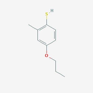 molecular formula C10H14OS B8001663 2-Methyl-4-n-propoxythiophenol 