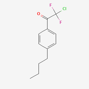 molecular formula C12H13ClF2O B8001670 1-(4-n-Butylphenyl)-2-chloro-2,2-difluoroethanone 