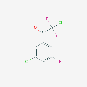 molecular formula C8H3Cl2F3O B8001678 2-Chloro-1-(3-chloro-5-fluorophenyl)-2,2-difluoroethanone 
