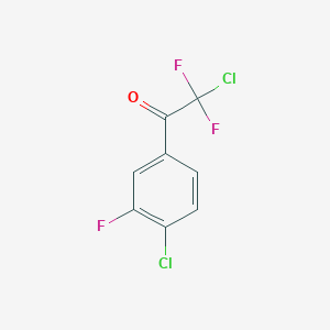 molecular formula C8H3Cl2F3O B8001686 2-Chloro-1-(4-chloro-3-fluorophenyl)-2,2-difluoroethanone 