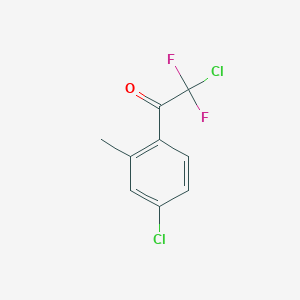 molecular formula C9H6Cl2F2O B8001688 2-Chloro-1-(4-chloro-2-methylphenyl)-2,2-difluoroethanone 
