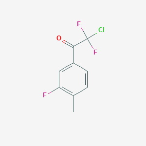 molecular formula C9H6ClF3O B8001699 2-Chloro-2,2-difluoro-1-(3-fluoro-4-methylphenyl)ethanone 