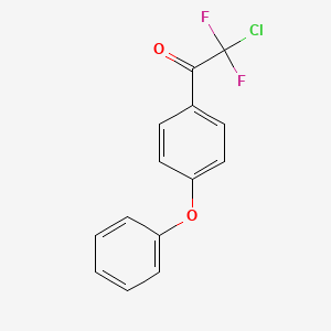 molecular formula C14H9ClF2O2 B8001703 2-Chloro-2,2-difluoro-1-(4-phenoxyphenyl)ethanone 