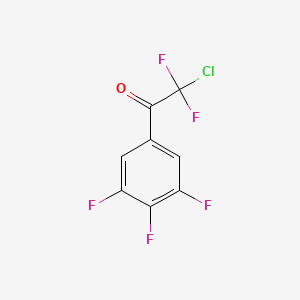 molecular formula C8H2ClF5O B8001709 2-Chloro-2,2-difluoro-1-(3,4,5-trifluorophenyl)ethanone 