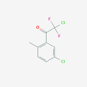 molecular formula C9H6Cl2F2O B8001719 2-Chloro-1-(5-chloro-2-methylphenyl)-2,2-difluoroethanone 
