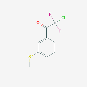 molecular formula C9H7ClF2OS B8001732 2-Chloro-2,2-difluoro-1-(3-methylsulfanylphenyl)ethanone 