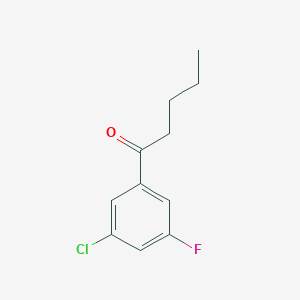 molecular formula C11H12ClFO B8001738 1-(3-Chloro-5-fluorophenyl)pentan-1-one CAS No. 1352208-92-4
