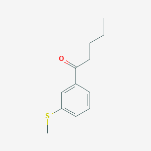 molecular formula C12H16OS B8001748 1-(3-Methylsulfanylphenyl)pentan-1-one 