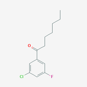 1-(3-Chloro-5-fluorophenyl)heptan-1-one