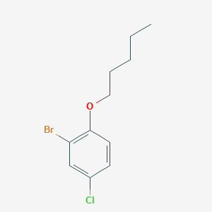 molecular formula C11H14BrClO B8001802 1-Bromo-3-chloro-6-n-pentyloxybenzene 