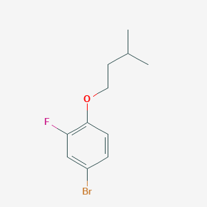 molecular formula C11H14BrFO B8001809 1-Bromo-3-fluoro-4-iso-pentyloxybenzene 