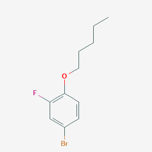 molecular formula C11H14BrFO B8001811 4-Bromo-2-fluoro-1-(pentyloxy)benzene CAS No. 127326-78-7