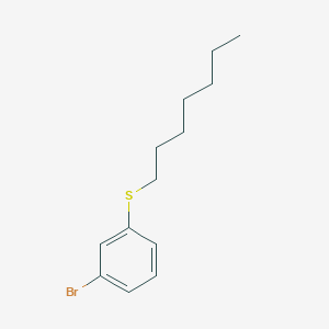 molecular formula C13H19BrS B8001854 1-Bromo-3-n-heptylthiobenzene 