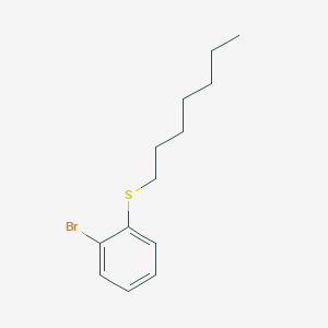 molecular formula C13H19BrS B8001857 1-Bromo-2-n-heptylthiobenzene 