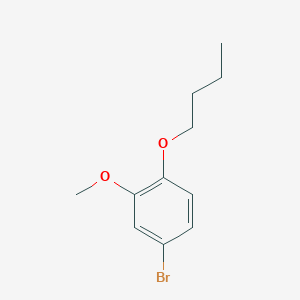 molecular formula C11H15BrO2 B8001878 4-Bromo-1-butoxy-2-methoxybenzene 