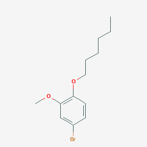 molecular formula C13H19BrO2 B8001881 4-Bromo-1-(hexyloxy)-2-methoxybenzene 