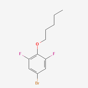 molecular formula C11H13BrF2O B8001935 5-Bromo-1,3-difluoro-2-(pentyloxy)benzene 
