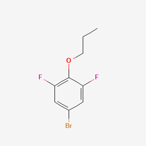 molecular formula C9H9BrF2O B8001936 5-Bromo-1,3-difluoro-2-propoxybenzene 