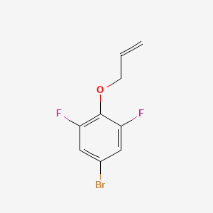 molecular formula C9H7BrF2O B8001944 1-Bromo-4-allyloxy-3,5-difluorobenzene 