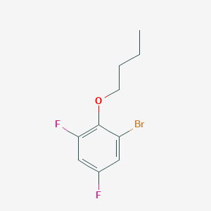 molecular formula C10H11BrF2O B8001950 1-Bromo-2-n-butyloxy-3,5-difluorobenzene 