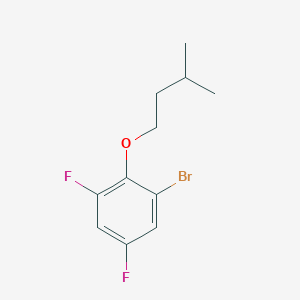 molecular formula C11H13BrF2O B8001957 1-Bromo-3,5-difluoro-2-iso-pentyloxybenzene 