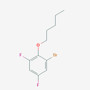 molecular formula C11H13BrF2O B8001959 1-Bromo-3,5-difluoro-2-n-pentyloxybenzene 