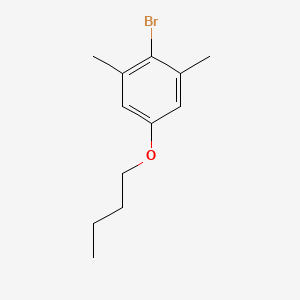 molecular formula C12H17BrO B8001969 2-Bromo-5-butoxy-1,3-dimethylbenzene 