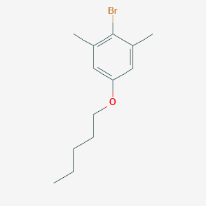 molecular formula C13H19BrO B8001974 2-Bromo-1,3-dimethyl-5-(pentyloxy)benzene 